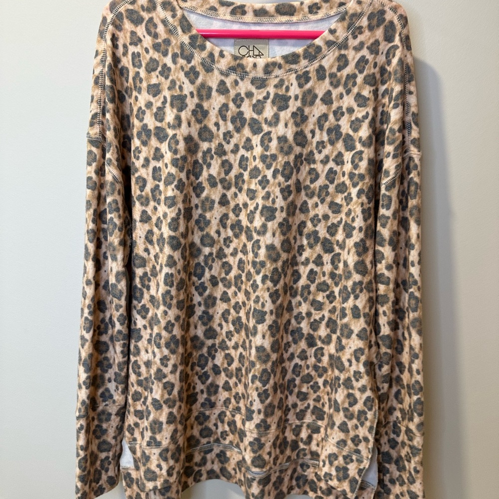 Chaser Leopard Print Sweatshirt